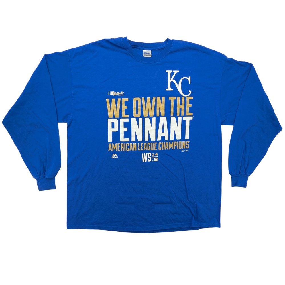 Kansas City Royals Shirt Mens 2XL Blue MLB Baseball We Own the Pennant Majestic